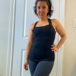 Lulemon black criss cross back tank top—— excellent condition!